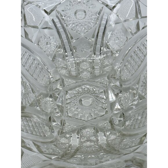 Indiana Glass Company Paneled Daisy & Finecut Clear Lg Rectangular  Dish 10” - Picture 5 of 9